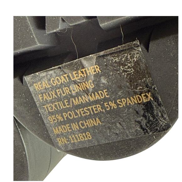 NEW Michael Kors Womens SLIPPER 11 Barton Crackled Patent Leather Chunky Black - Picture 9 of 10